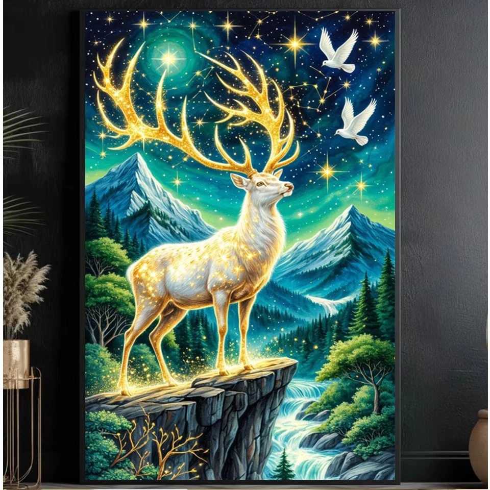 Photo Mosaic Print - Nieuwe collectie: diamant schilderij, dromerige gouden