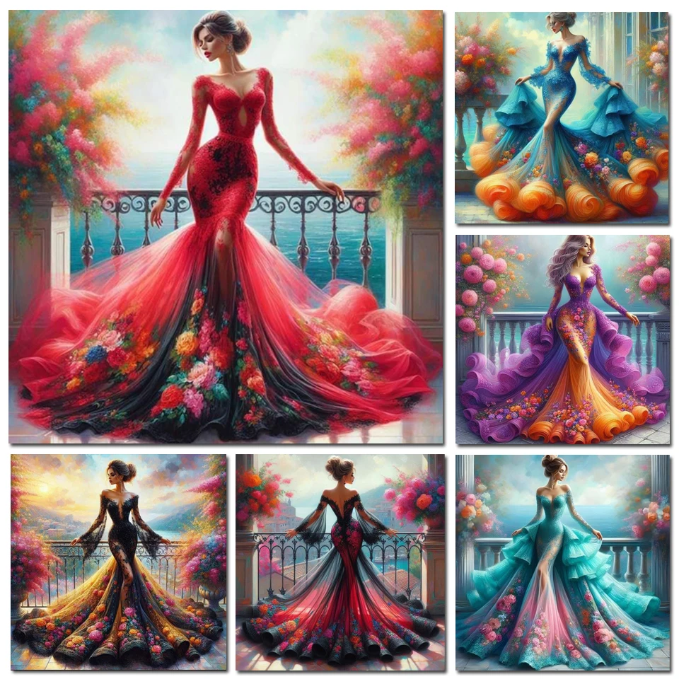 Photo Mosaic Print - DIY Diamant Schilderij Kunst Vrouw in